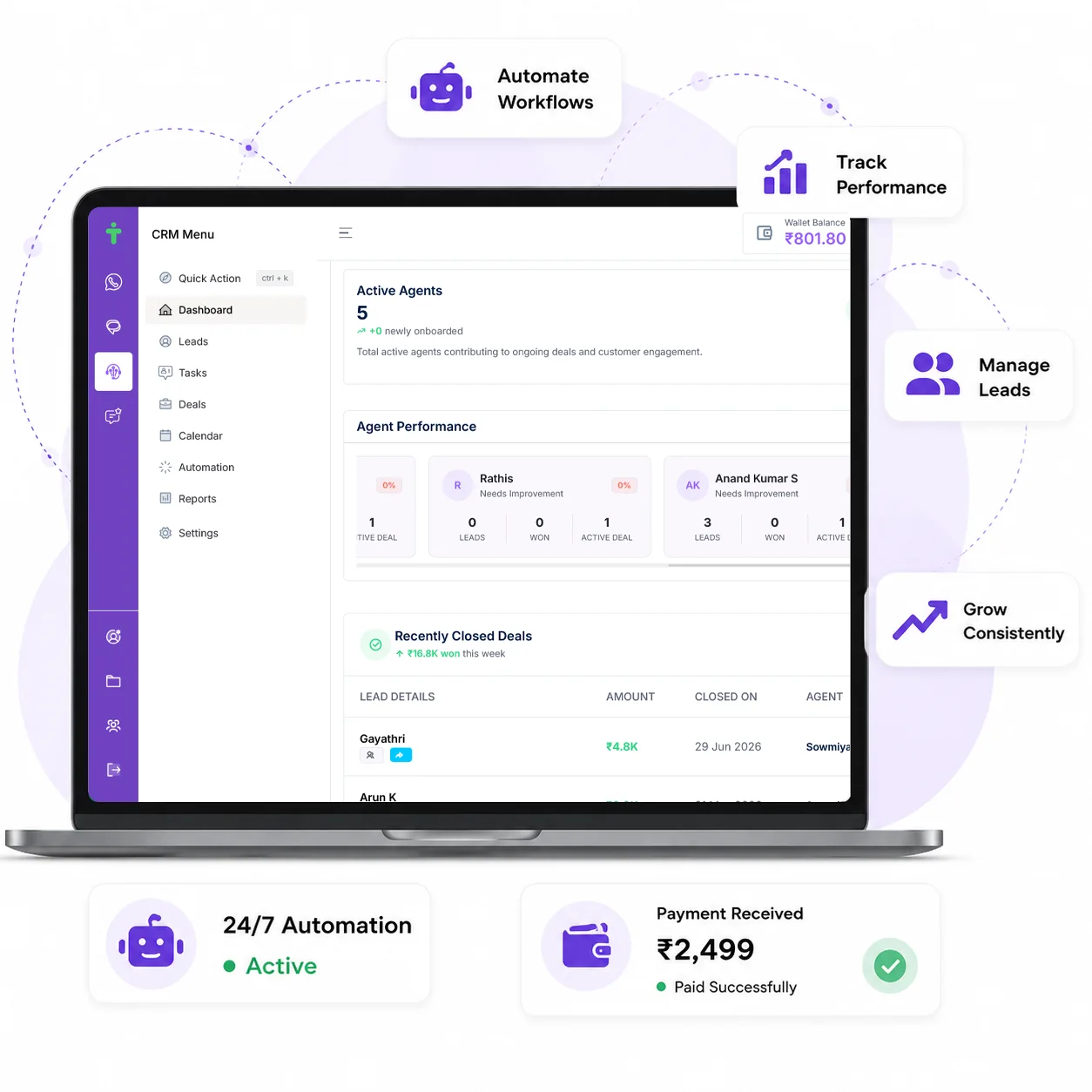 TryowBOT CRM for Lead Management Sales Automation and Customer Engagement