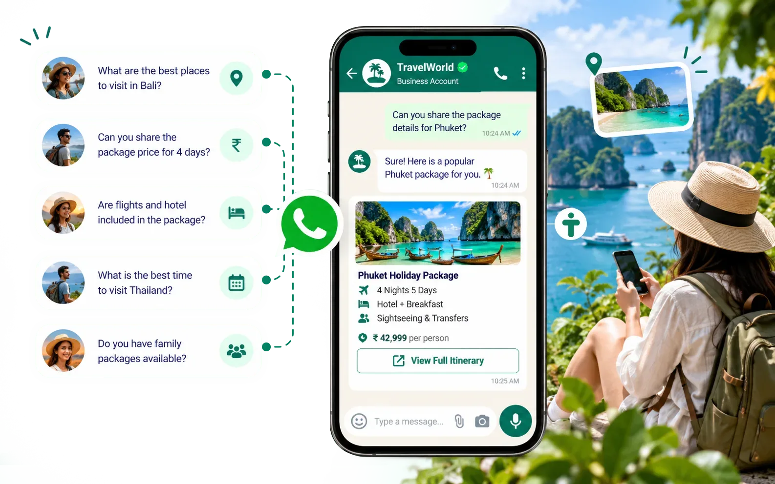 Travel enquiries through WhatsApp