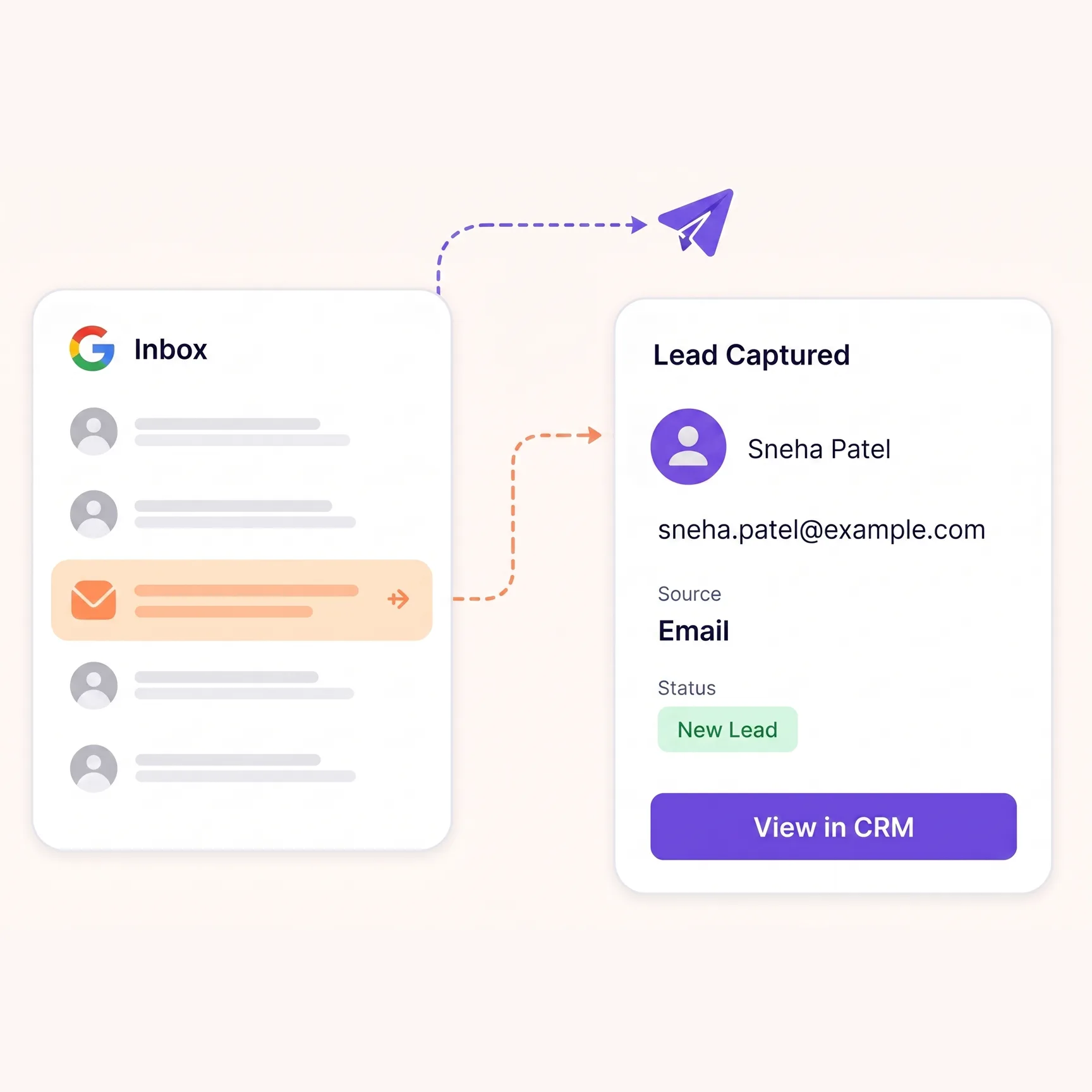 Turn Incoming Emails Into Leads Automatically.
